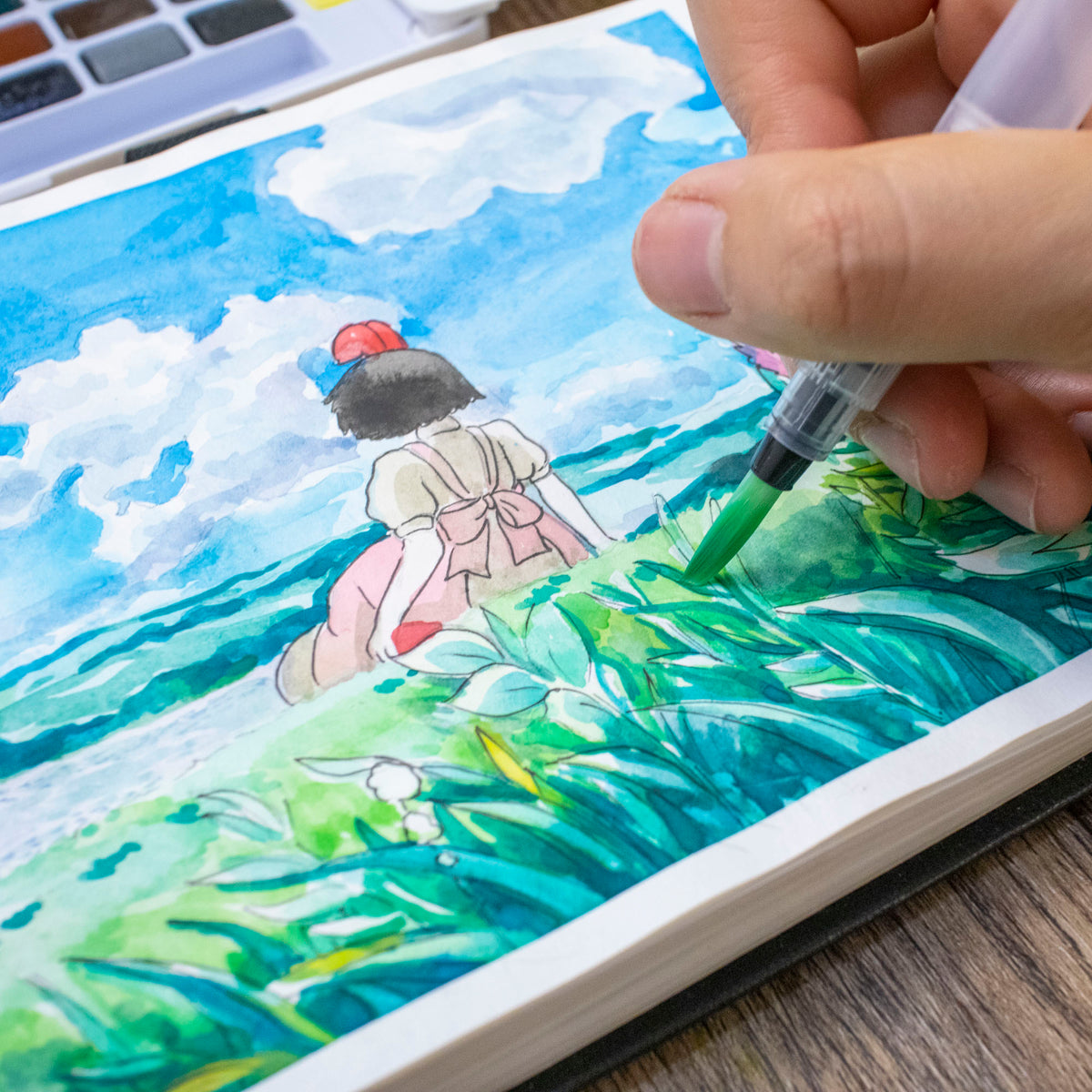Artecho Aquarellfarben Set – 24 / 48 / 72 Farben mit Wassertankpinsel & Schwamm - SETL
